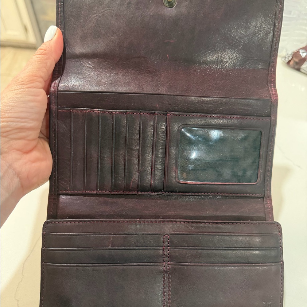 Frye Dark Burgundy Leather Wallet - Picture 2 of 3